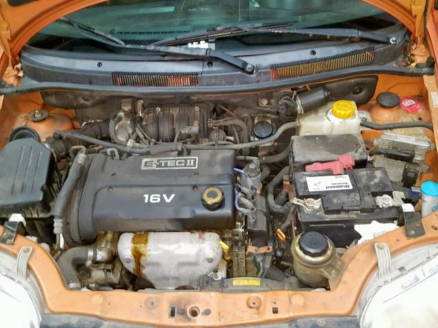 KL1TD66698B101383 - 2008 CHEVROLET AVEO BASE ნარინჯისფერი ფოტო 7