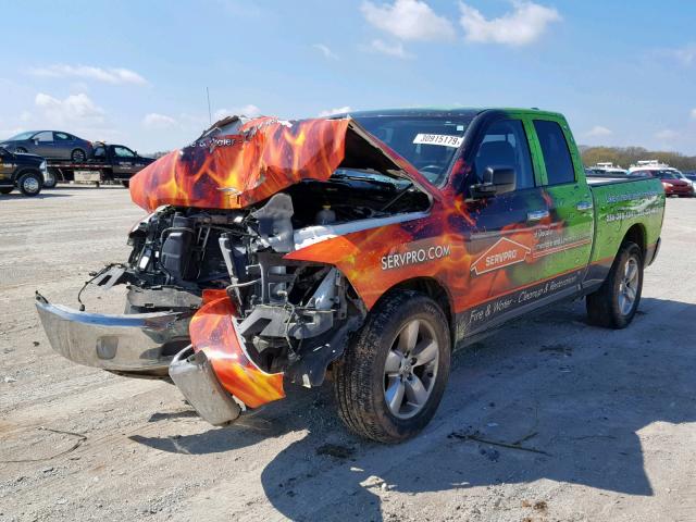 1C6RR6GT1GS382240 - 2016 RAM 1500 SLT GREEN photo 2