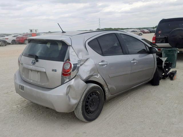 JTDKDTB36C1526086 - 2012 TOYOTA PRIUS C SILVER photo 4