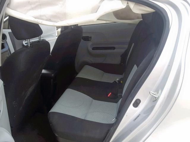 JTDKDTB36C1526086 - 2012 TOYOTA PRIUS C SILVER photo 6