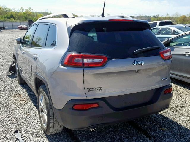 1C4PJLCB5GW201183 - 2016 JEEP CHEROKEE L SILVER photo 3