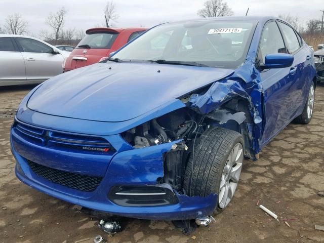 1C3CDFBA2DD708716 - 2013 DODGE DART SXT BLUE photo 2