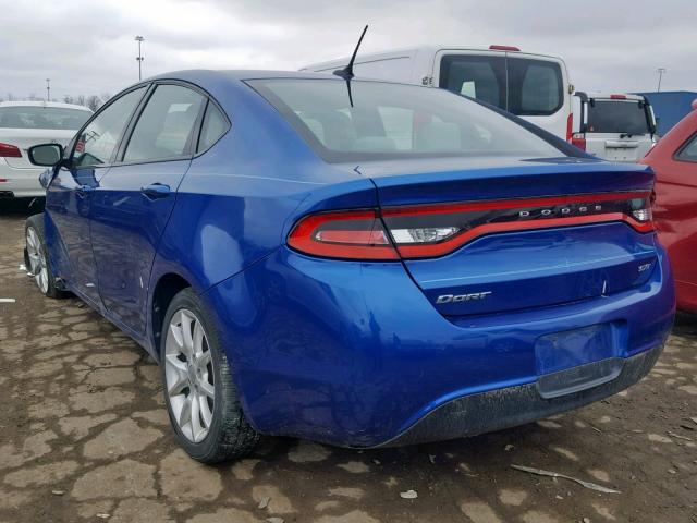 1C3CDFBA2DD708716 - 2013 DODGE DART SXT BLUE photo 3