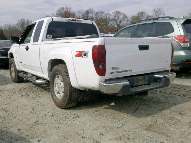 1GCDT196258291633 - 2005 CHEVROLET COLORADO WHITE photo 3