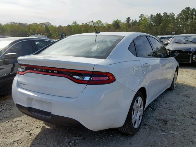 1C3CDFAAXGD517888 - 2016 DODGE DART SE WHITE photo 4