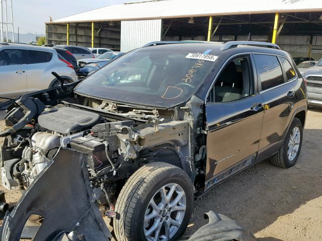 1C4PJMCB4FW715367 - 2015 JEEP CHEROKEE L BLACK photo 2