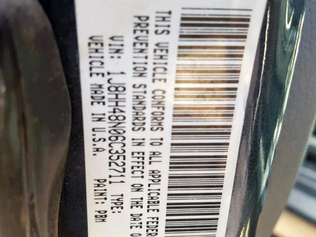 1J8HH48N06C352711 - 2006 JEEP COMMANDER BLUE photo 10