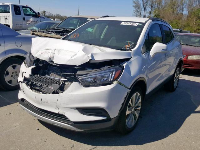 KL4CJASBXHB075555 - 2017 BUICK ENCORE PRE WHITE photo 2