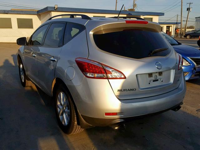 JN8AZ1MU1CW107495 - 2012 NISSAN MURANO S SILVER photo 3