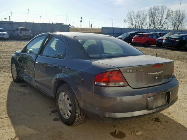 1C3EL46X84N381487 - 2004 CHRYSLER SEBRING LX GRAY photo 3