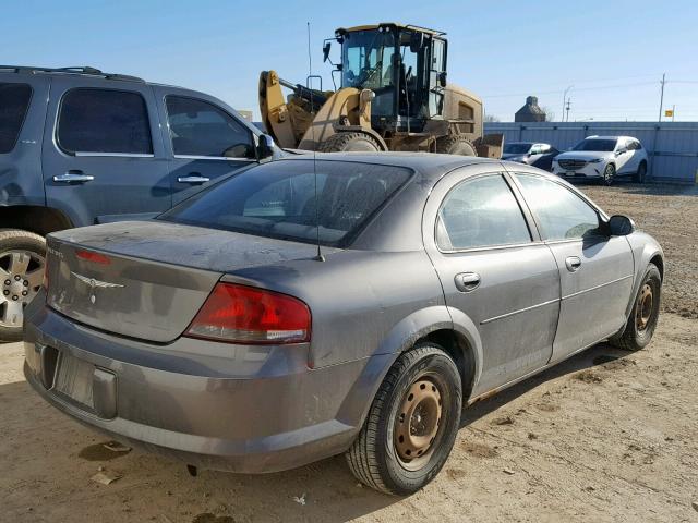 1C3EL46X84N381487 - 2004 CHRYSLER SEBRING LX GRAY photo 4