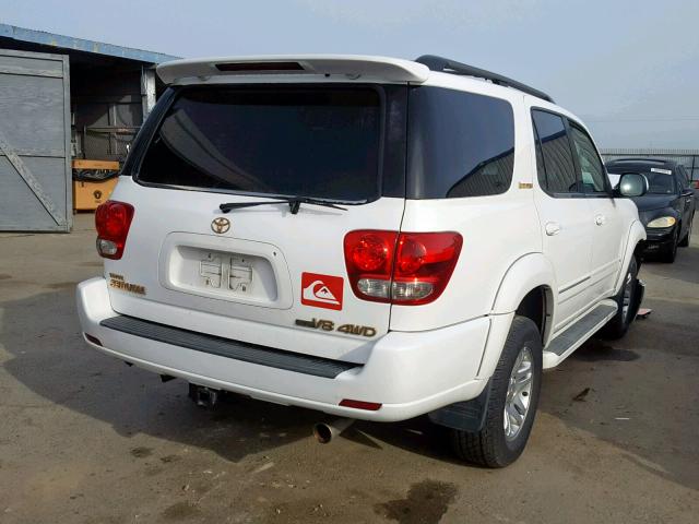 5TDBT48A25S243334 - 2005 TOYOTA SEQUOIA LI WHITE photo 4