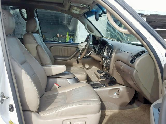 5TDBT48A25S243334 - 2005 TOYOTA SEQUOIA LI WHITE photo 5