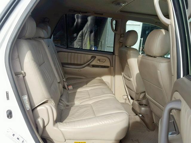 5TDBT48A25S243334 - 2005 TOYOTA SEQUOIA LI WHITE photo 6