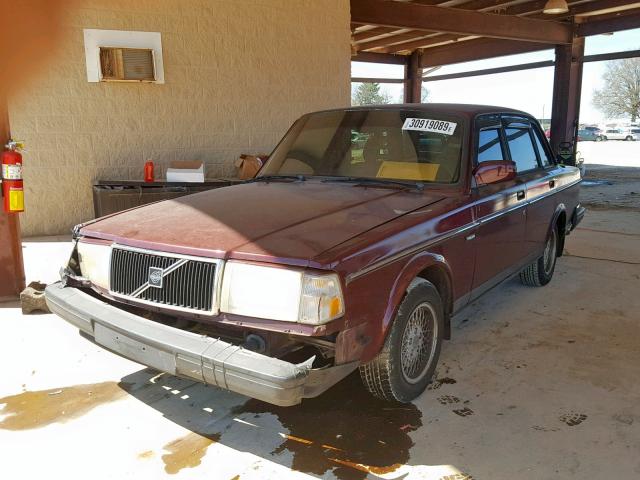 YV1AS8805P1489673 - 1993 VOLVO 240 MAROON photo 2