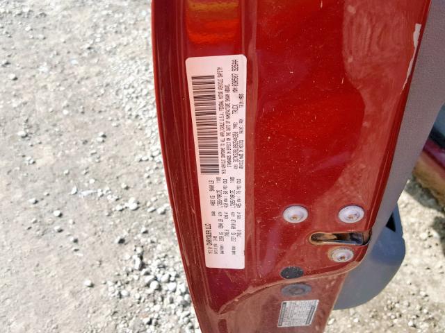 3D7KS28L09G544350 - 2009 DODGE RAM 2500 RED photo 10