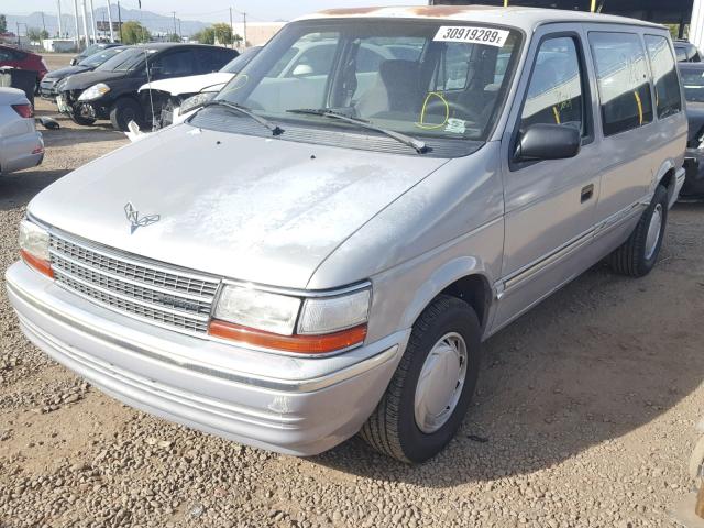 2P4GH2534PR255252 - 1993 PLYMOUTH VOYAGER BLUE photo 2