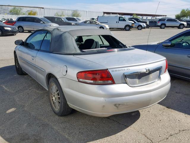 1C3EL45R34N306134 - 2004 CHRYSLER SEBRING LX SILVER photo 3