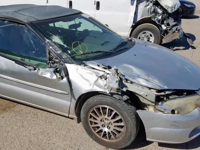 1C3EL45R34N306134 - 2004 CHRYSLER SEBRING LX SILVER photo 9