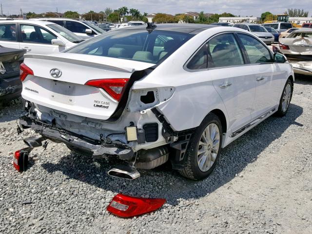 5NPE34AF6FH033443 - 2015 HYUNDAI SONATA SPO WHITE photo 4