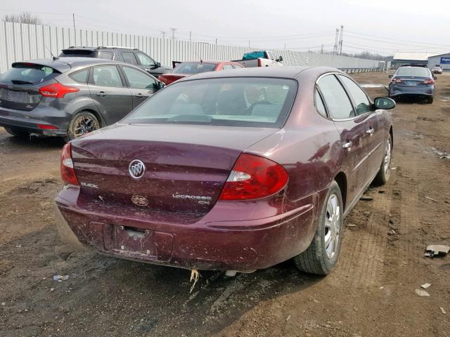 2G4WC552271114861 - 2007 BUICK LACROSSE C RED photo 4