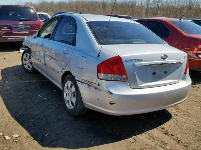 KNAFE121775473220 - 2007 KIA SPECTRA EX SILVER photo 3