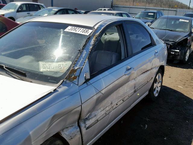 KNAFE121775473220 - 2007 KIA SPECTRA EX SILVER photo 9