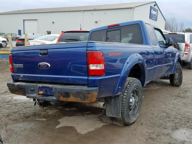 1FTYR44U08PA29935 - 2008 FORD RANGER SUP BLUE photo 4