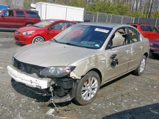 JM1BK12F981845462 - 2008 MAZDA 3 I TAN photo 2