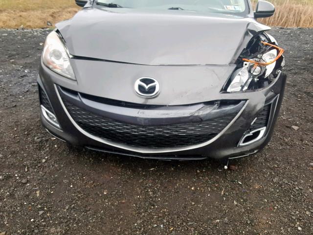 JM1BL1K64B1419103 - 2011 MAZDA 3 S GRAY photo 9