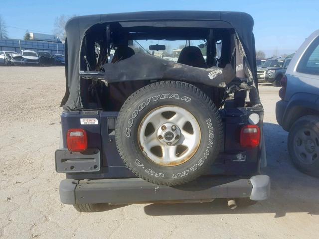 1J4FY29P8VP449109 - 1997 JEEP WRANGLER / BLUE photo 9