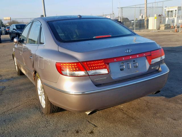 KMHFC46F97A218801 - 2007 HYUNDAI AZERA SE GRAY photo 3