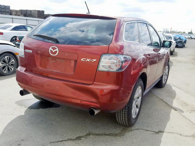 JM3ER293270132179 - 2007 MAZDA CX-7 BURGUNDY photo 4