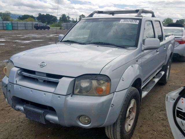 1N6ED27TX1C302186 - 2001 NISSAN FRONTIER C GRAY photo 2