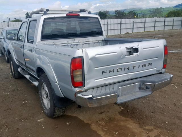 1N6ED27TX1C302186 - 2001 NISSAN FRONTIER C GRAY photo 3