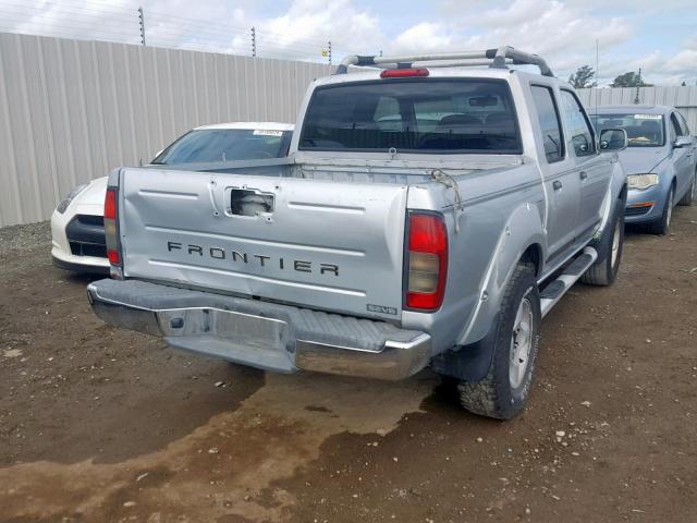 1N6ED27TX1C302186 - 2001 NISSAN FRONTIER C GRAY photo 4