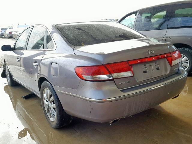 KMHFC46F67A173364 - 2007 HYUNDAI AZERA SE SILVER photo 3