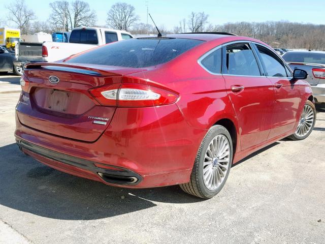 3FA6P0K97GR232645 - 2016 FORD FUSION TIT RED photo 4