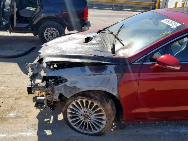 3FA6P0K97GR232645 - 2016 FORD FUSION TIT RED photo 9