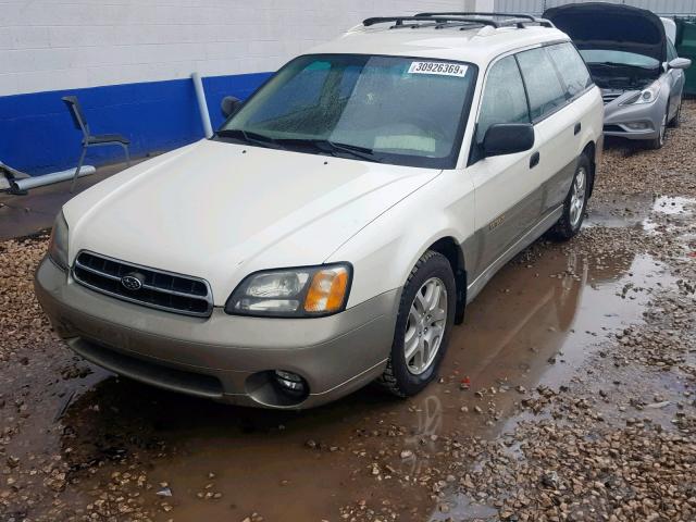 4S3BH675527630659 - 2002 SUBARU LEGACY OUT WHITE photo 2