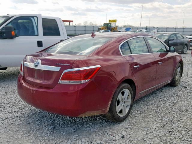 1G4GB5EG2AF319244 - 2010 BUICK LACROSSE C RED photo 4