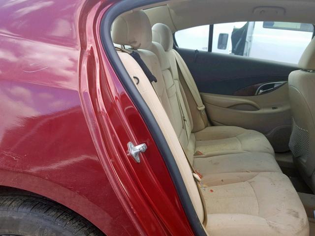 1G4GB5EG2AF319244 - 2010 BUICK LACROSSE C RED photo 6