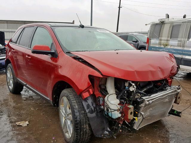 2FMDK3JC6DBA40198 - 2013 FORD EDGE SEL RED photo 1