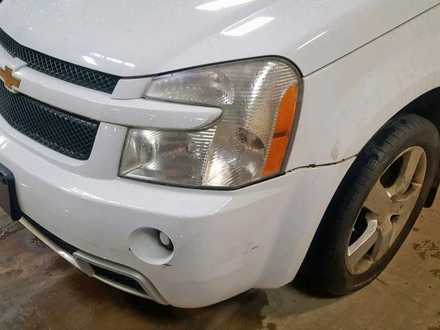 2CNDL037586279395 - 2008 CHEVROLET EQUINOX SP WHITE photo 9