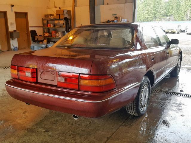 JT8UF11EXL0012367 - 1990 LEXUS LS 400 RED photo 4