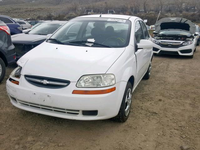 KL1TD56666B541973 - 2006 CHEVROLET AVEO BASE Ақ фото 2