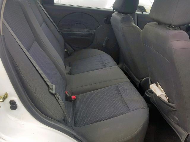 KL1TD56666B541973 - 2006 CHEVROLET AVEO BASE Ақ фото 6