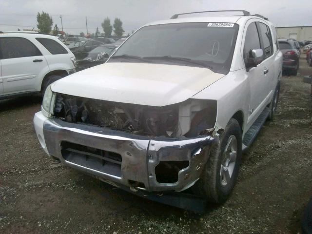 5N1AA08B75N737743 - 2005 NISSAN ARMADA SE WHITE photo 2