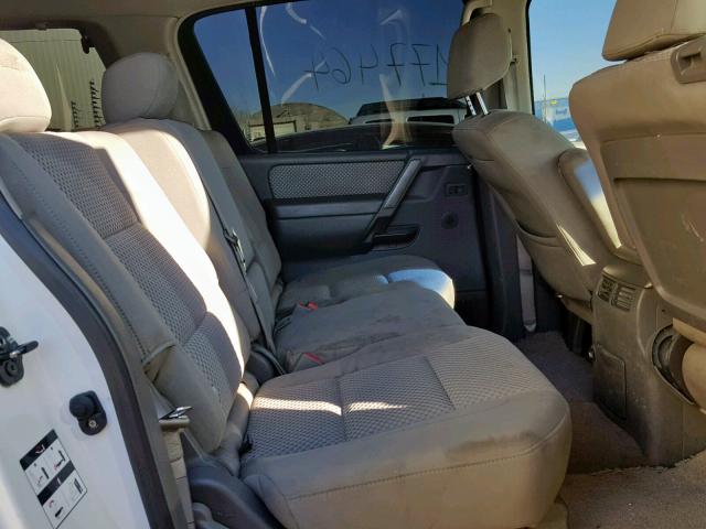 5N1AA08B75N737743 - 2005 NISSAN ARMADA SE WHITE photo 6