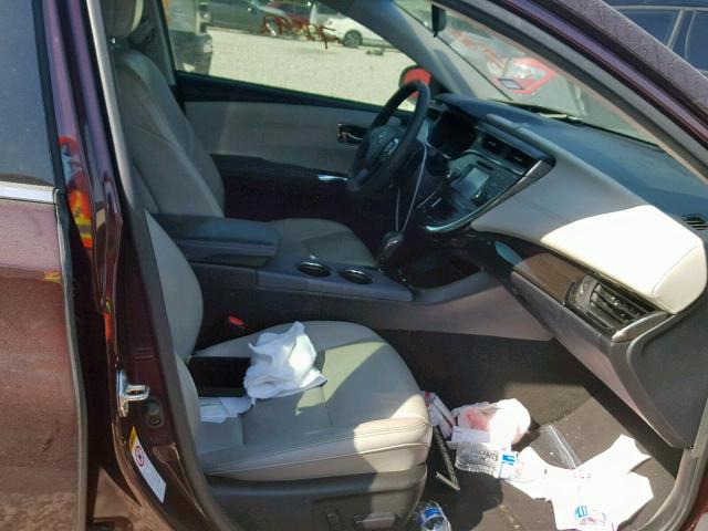 4T1BK1EB5FU138701 - 2015 TOYOTA AVALON XLE MAROON photo 5
